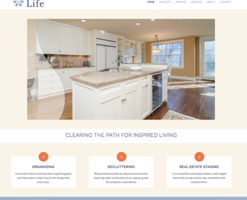 The Organized Life Website by Wojack Hendrickson Design