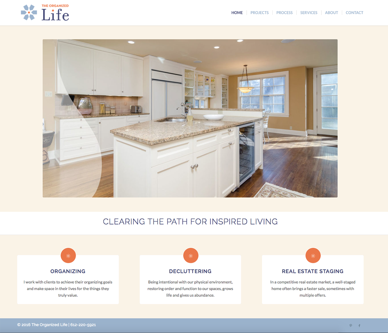 The Organized Life Website by Wojack Hendrickson Design