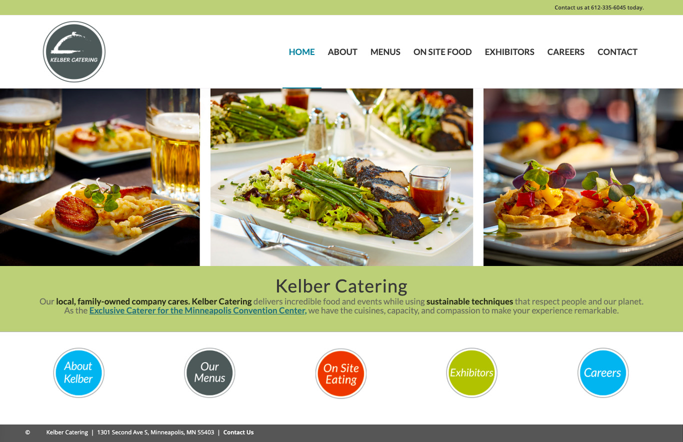 Kelber Catering web design